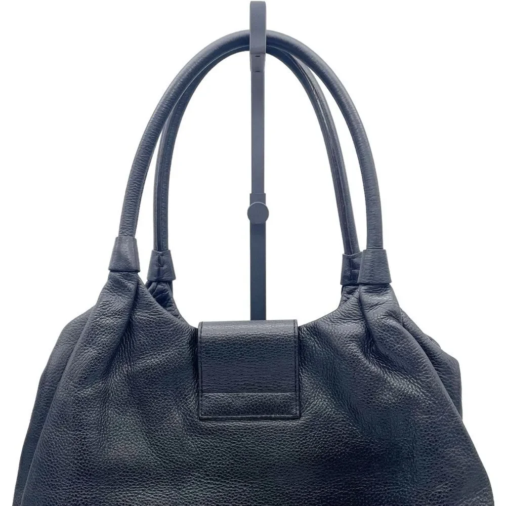 Kate Spade Bag Bexley Stevie Pebbled Black Leather Handbag Medium Slouchy Tote